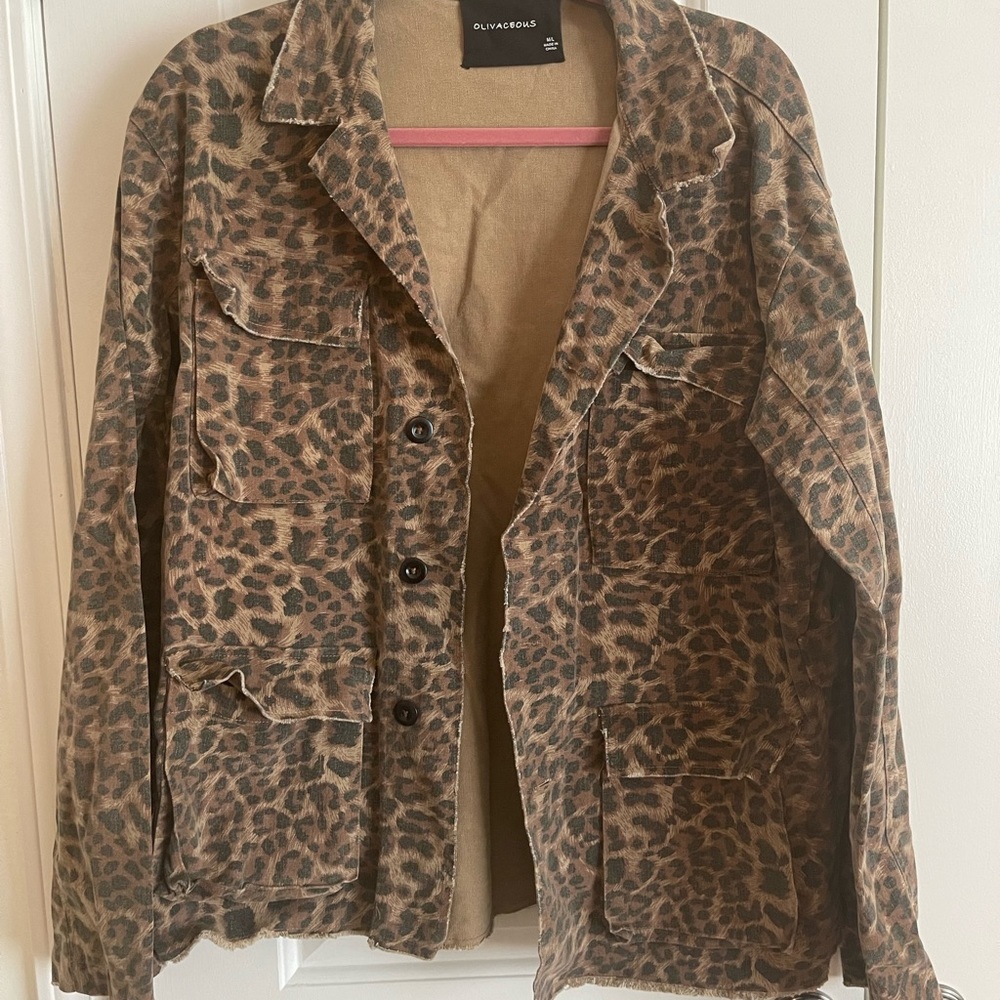 Leopard Print Brown Jacket